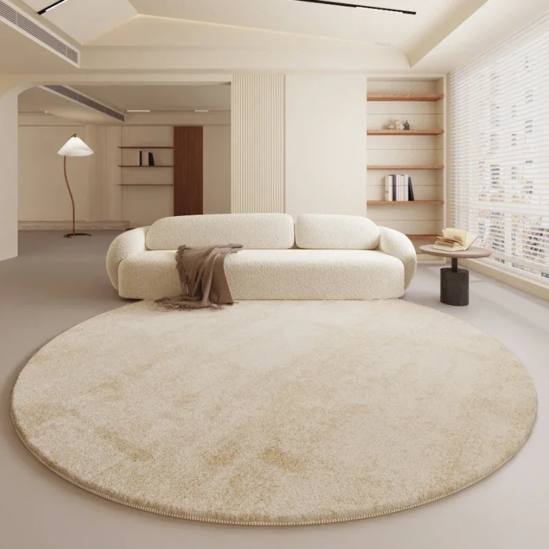 Creme-Stil Runder Teppich für Schlafzimmer