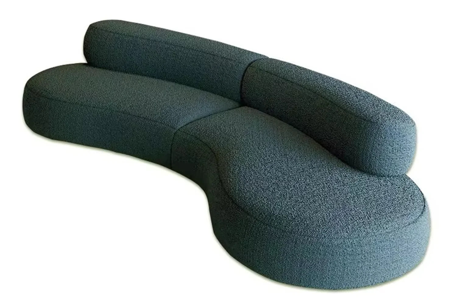 Beiges Minimalistisches Samt Geschwungenes Sofa-Set