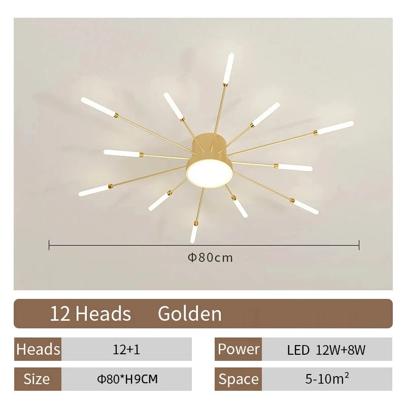 Moderne Designer LED Deckenlampe - Kreative Spiral-Leuchte für Wohnzimmer und Esszimmer