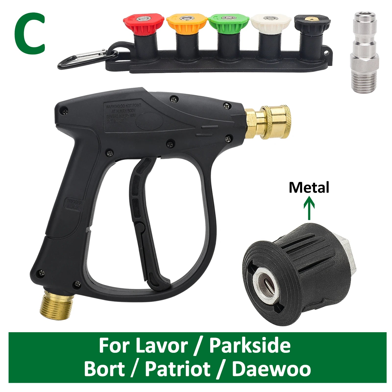 Pressure Washer Water Gun for Car Cleaning Hose Connector For Karcher Nilfisk Parkside Bosch Quick connector nozzles