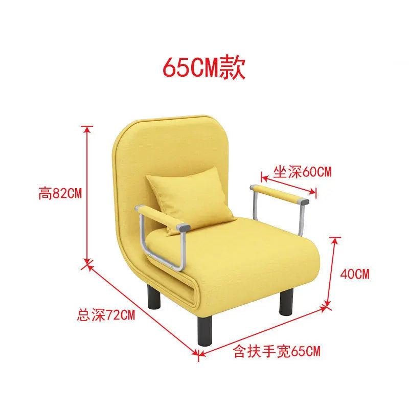 IHOME 65cm Graues Schlichtes Klappsofa-Bett