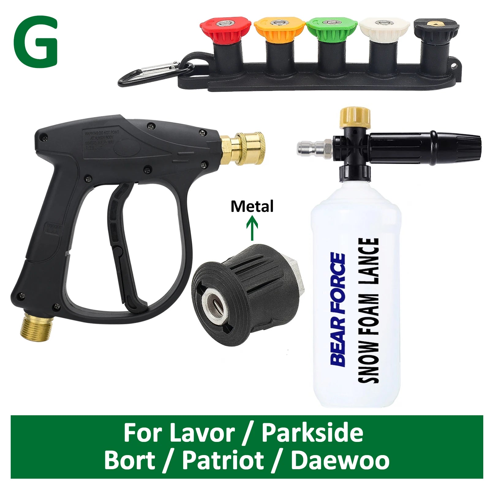 Pressure Washer Water Gun for Car Cleaning Hose Connector For Karcher Nilfisk Parkside Bosch Quick connector nozzles