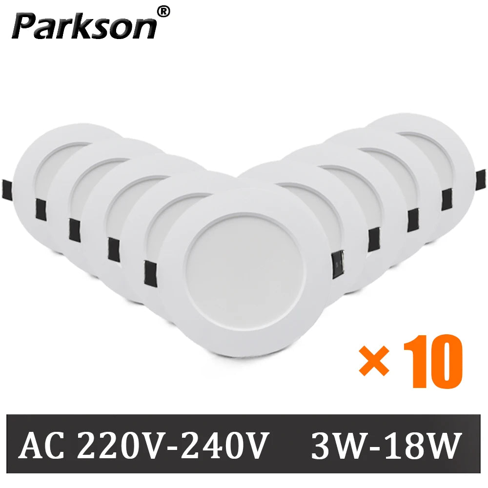 10er-Pack LED Downlight 220V Einbau Rund