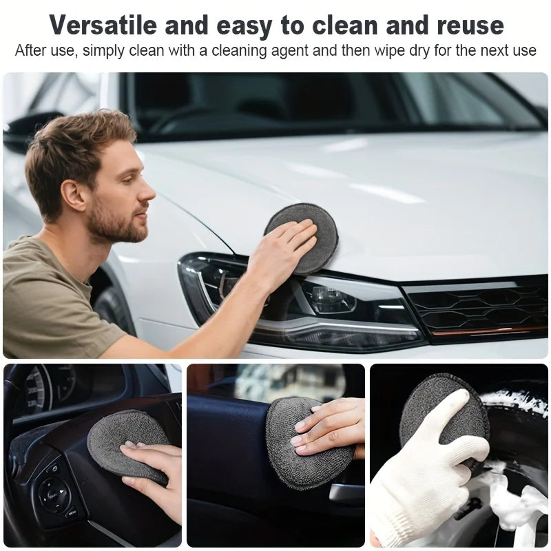 11-teiliges Mikrofaser Auto-Reinigungsset - Reifenbürste, Kratzerentferner & Detailing-Schwämme