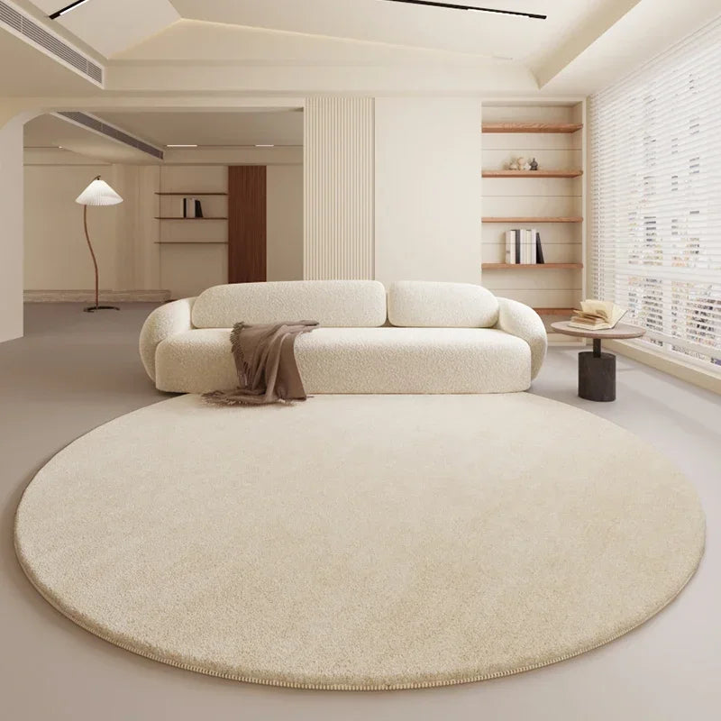Creme-Stil Runder Teppich für Schlafzimmer
