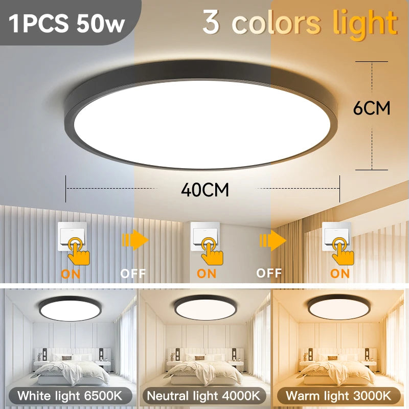 LED Deckenlampe AC220V 3 Farben Dimmbar