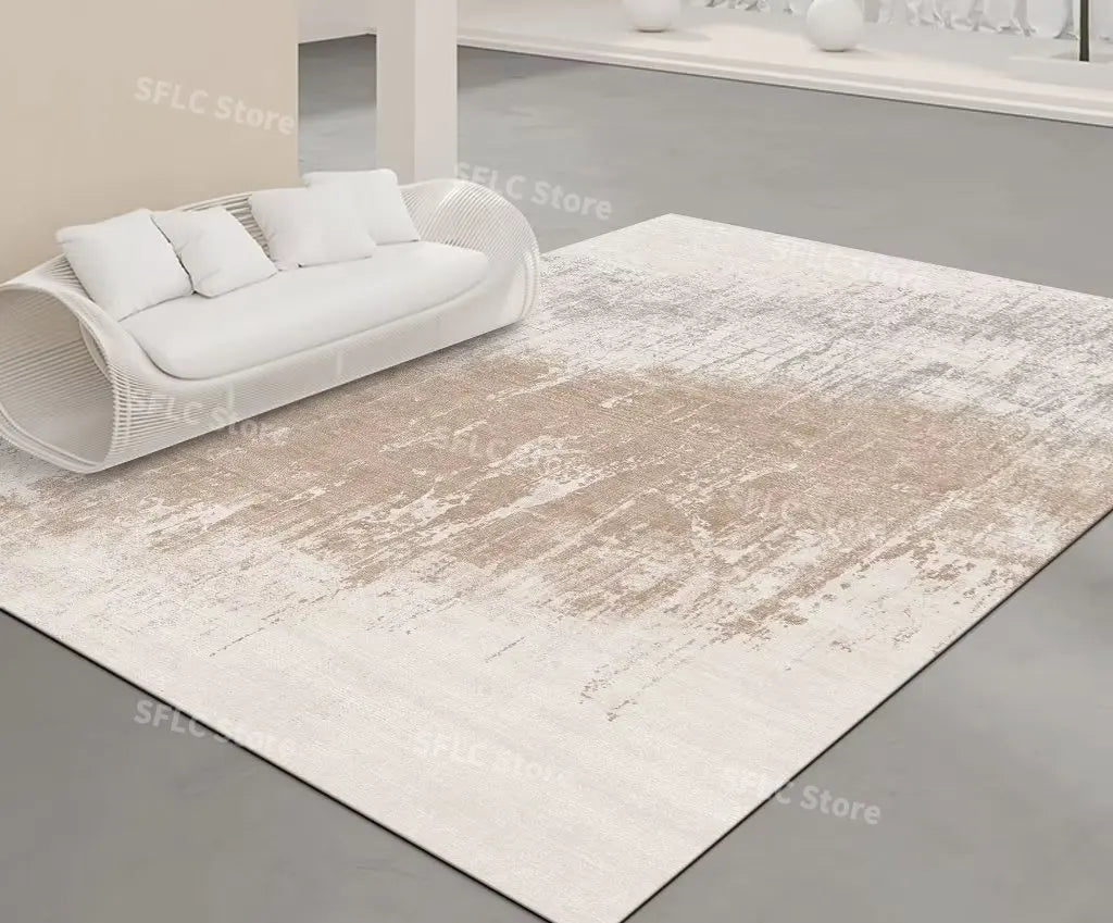 Minimalistischer Teppich Beige - Japanischer Stil für Wohnzimmer, Schlafzimmer und Garderobe