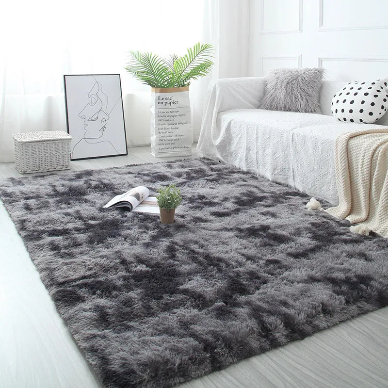 Weißer Flauschiger Teppich - Moderner Hochflor Teppich für Wohnzimmer, Schlafzimmer und Kinderzimmer