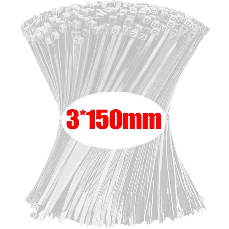 1000/100 Stück Nylon Kabelbinder