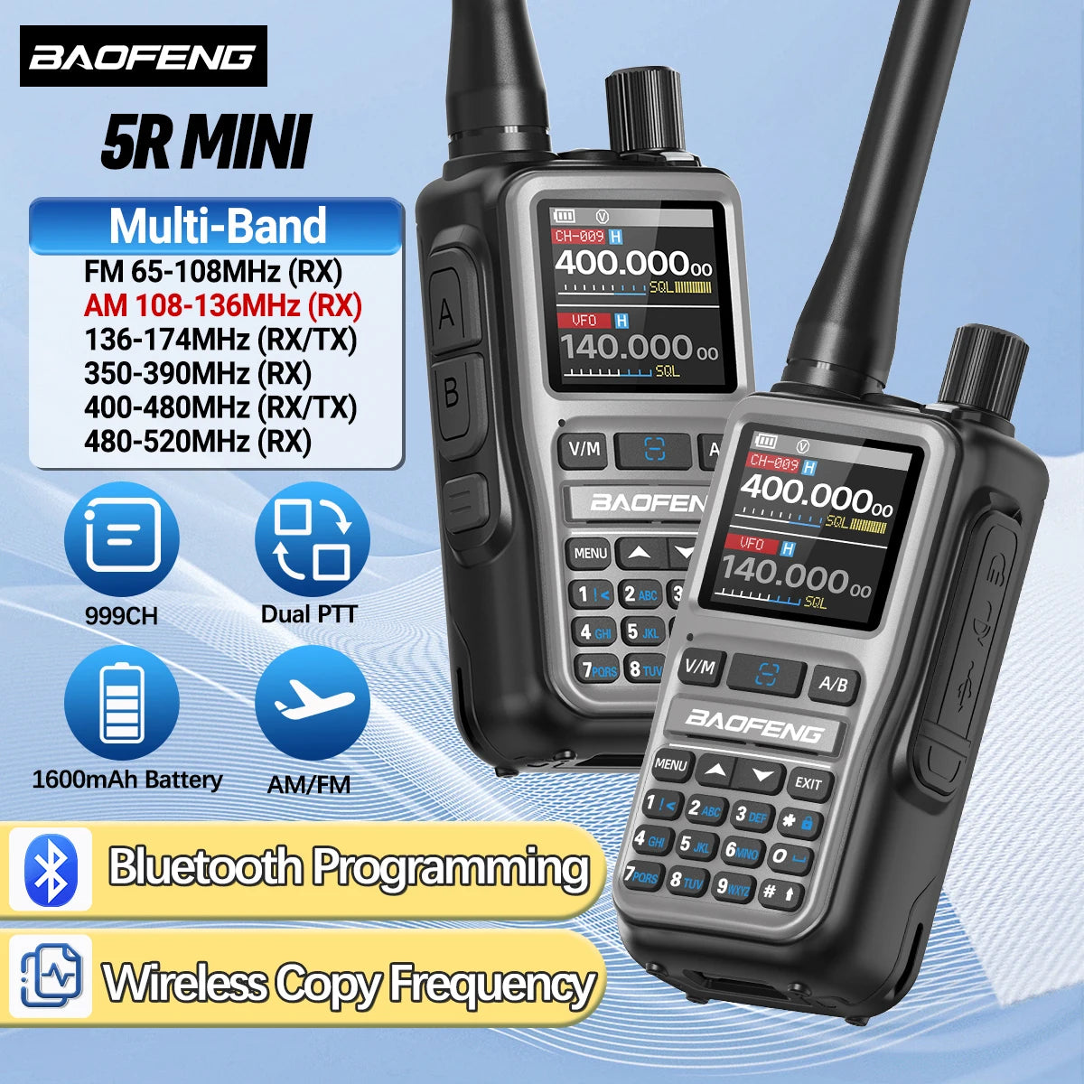 BAOFENG UV-5R Mini Walkie-Talkie