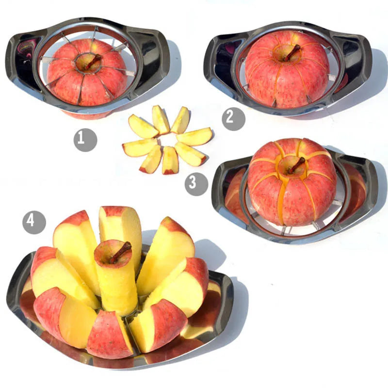 Edelstahl Apfelteiler – 8 Spalten, Obstschneider & Gemüseschneider