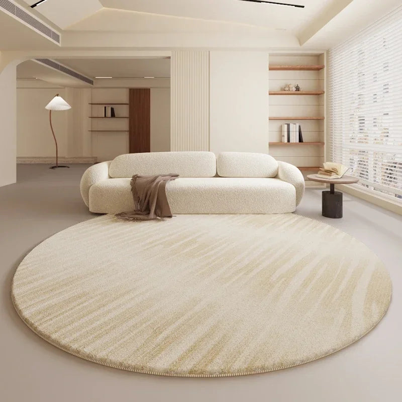 Creme-Stil Runder Teppich für Schlafzimmer