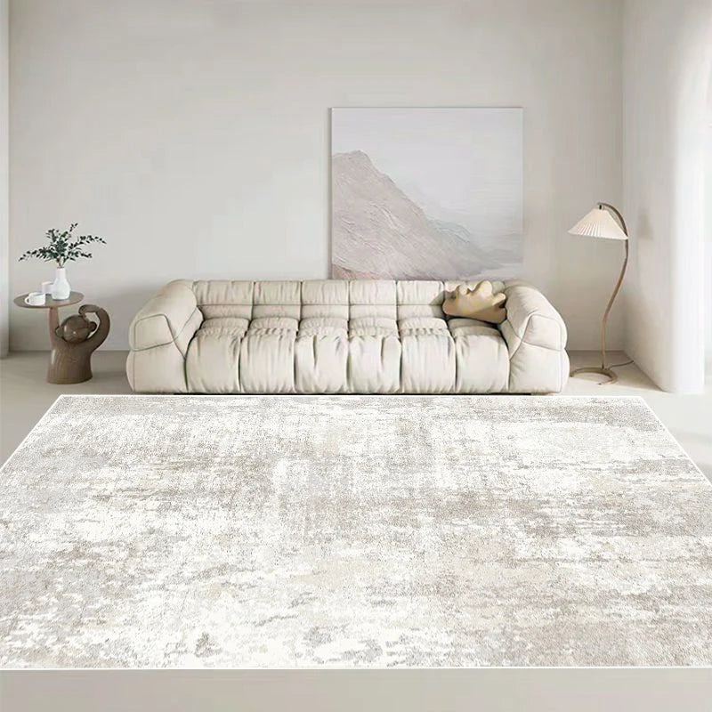 Luxus Wohnzimmer Teppich Grau - Moderner Flur Teppich waschbar für Schlafzimmer und Wohnbereich