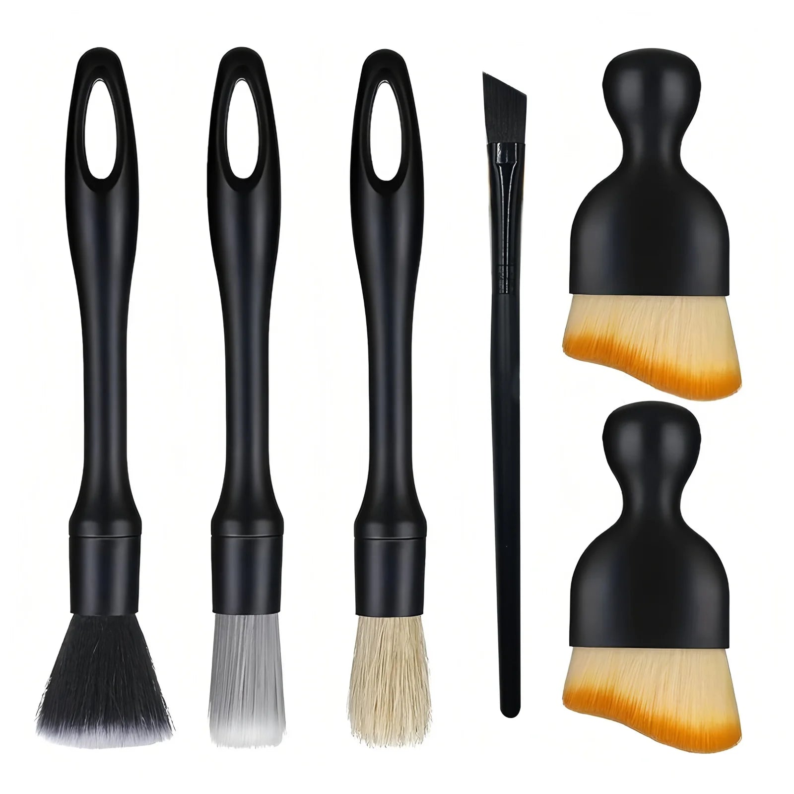 Auto-Detailing-Bürsten-Kit - Mikrofaser-Reinigungsbürsten für Innenraum & Felgen