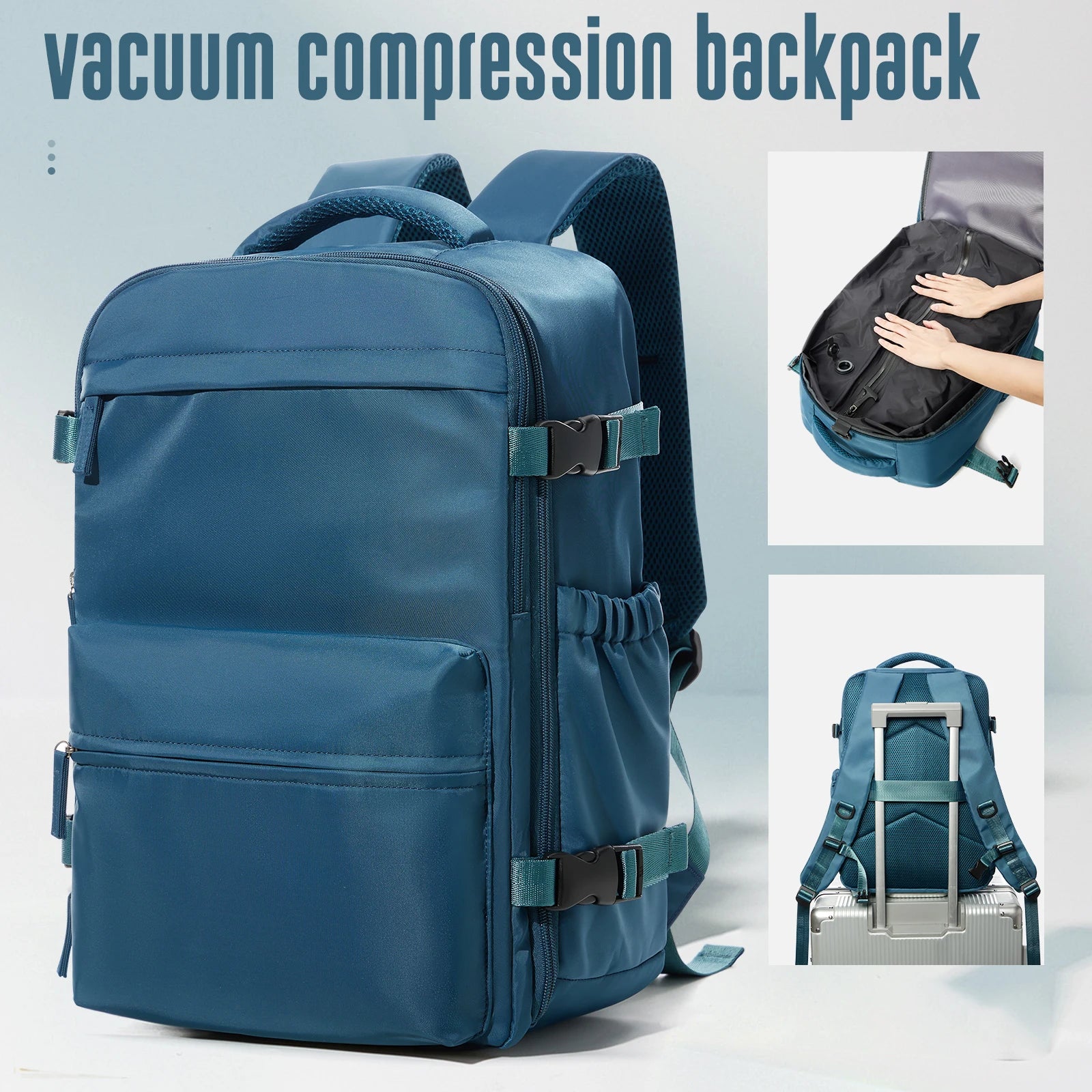 Vakuum Rucksack Reisetasche - Erweiterbarer Business Laptop Rucksack