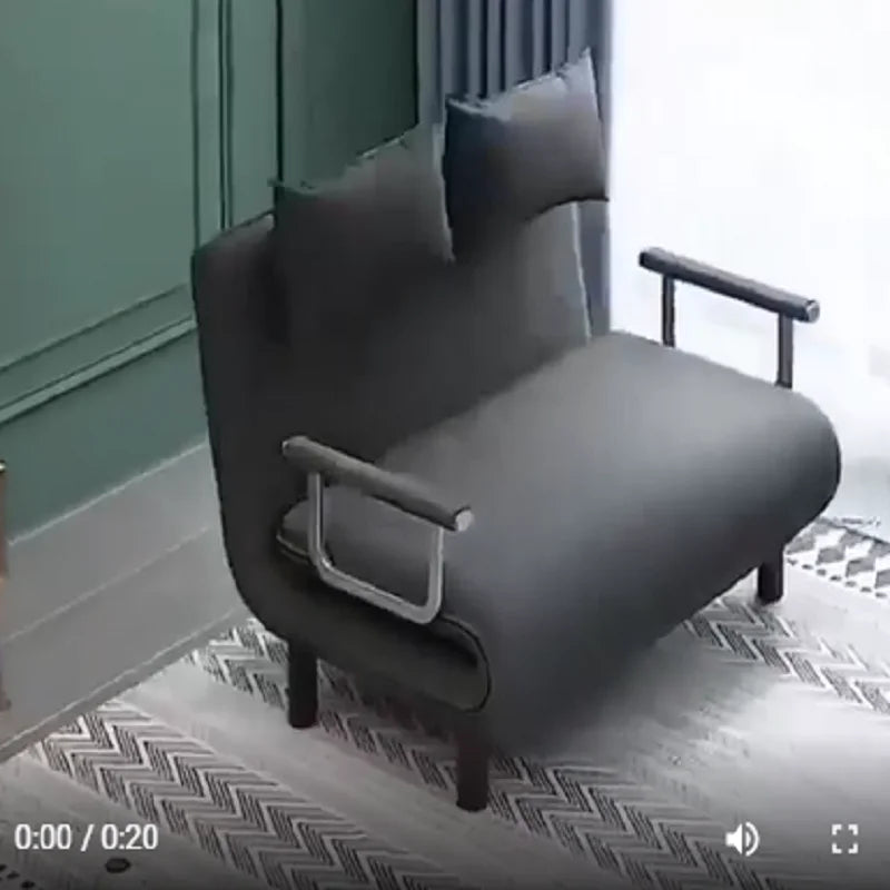 IHOME 65cm Graues Schlichtes Klappsofa-Bett