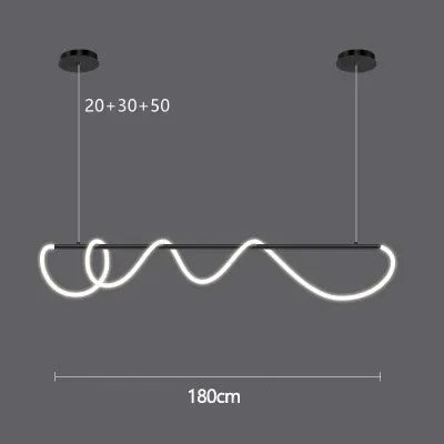 Nordischer LED Schlauch-Kronleuchter