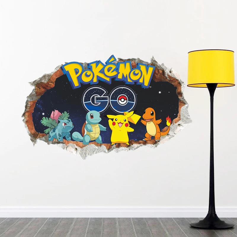 Cartoon Pokemon Pikachu Wandaufkleber