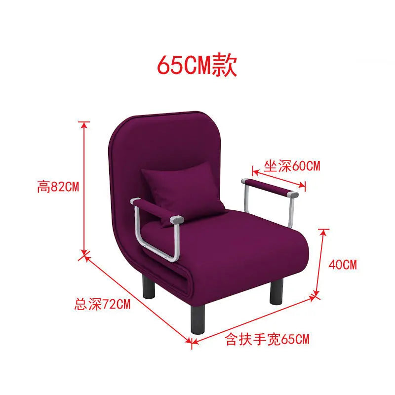 IHOME 65cm Graues Schlichtes Klappsofa-Bett