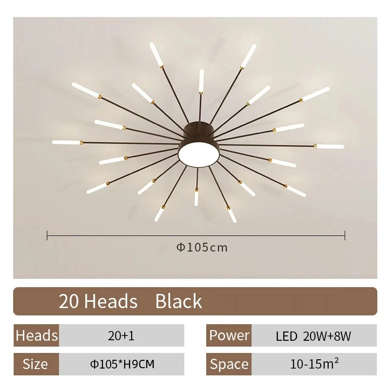 Moderne Designer LED Deckenlampe - Kreative Spiral-Leuchte für Wohnzimmer und Esszimmer