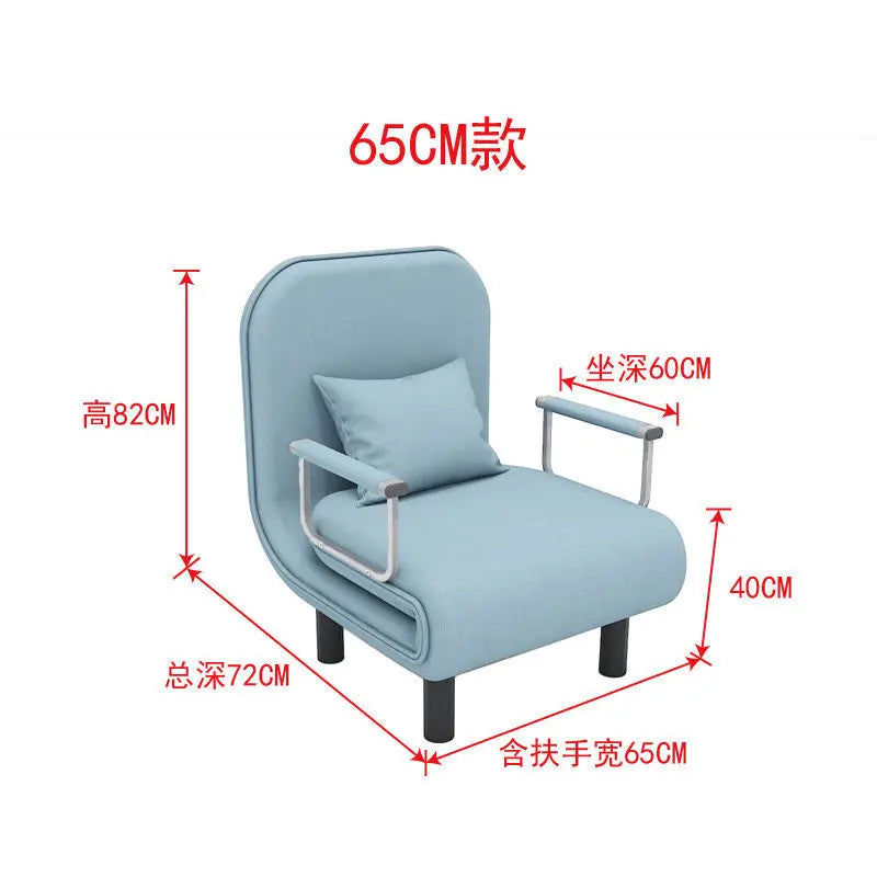 IHOME 65cm Graues Schlichtes Klappsofa-Bett