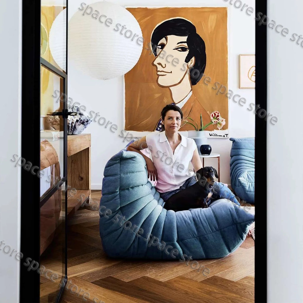Caterpillar Lounge Sessel – Moderner Lazy Sofa für Balkon & Büro