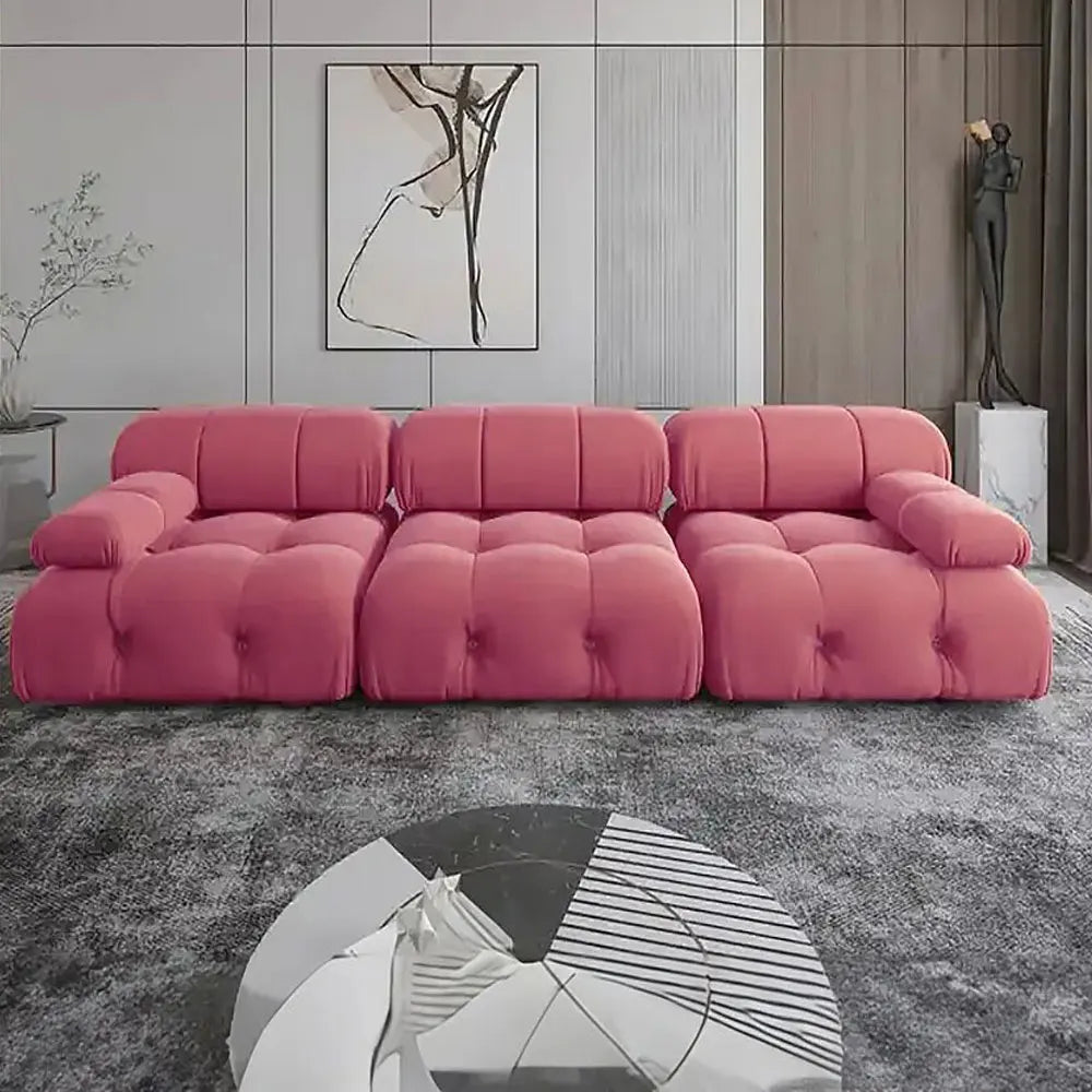 Italienisches Minimalistisches Schlafsofa - Elektrisch verstellbar Samt ohne Wandabstand