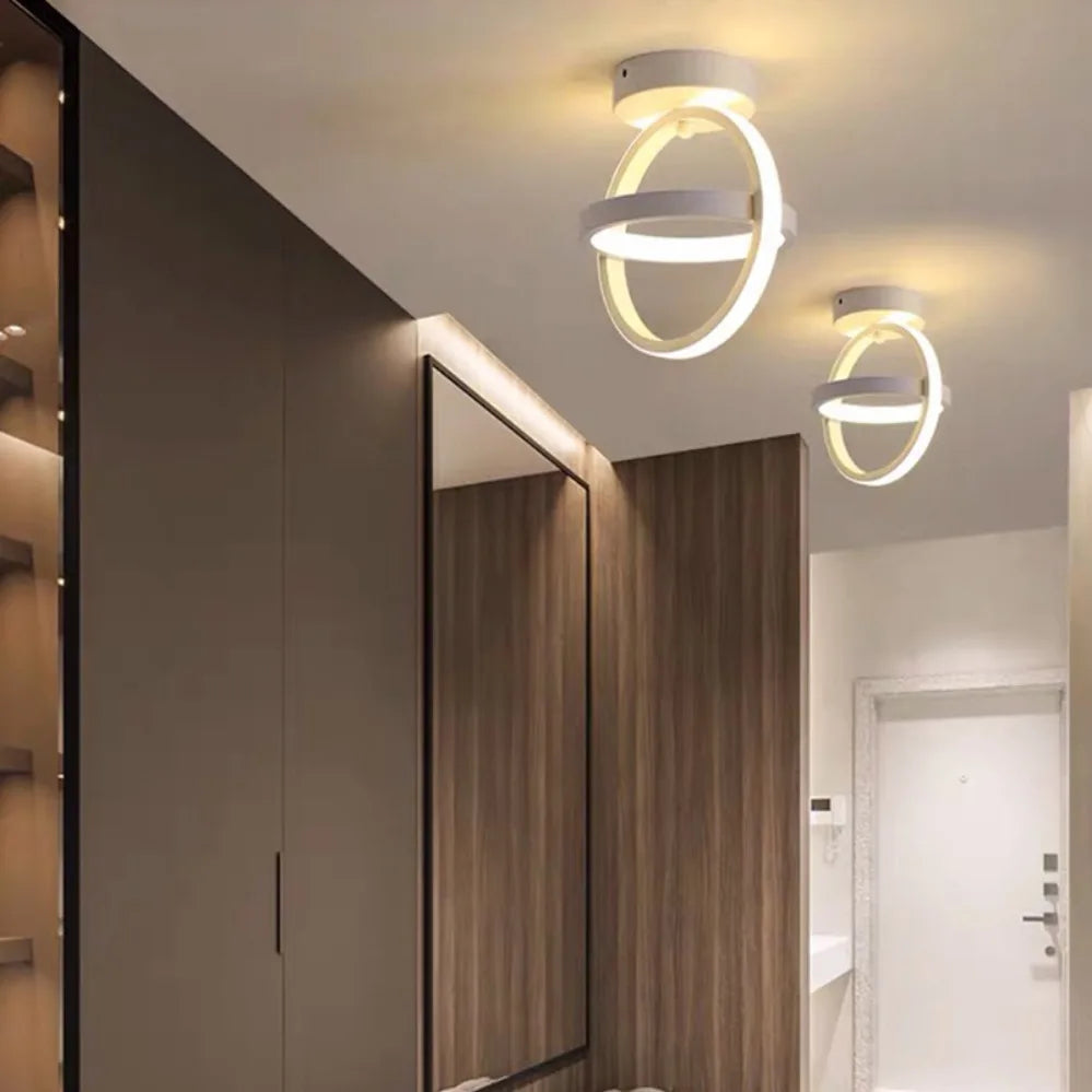 Moderne LED Deckenleuchte 2 Ringe