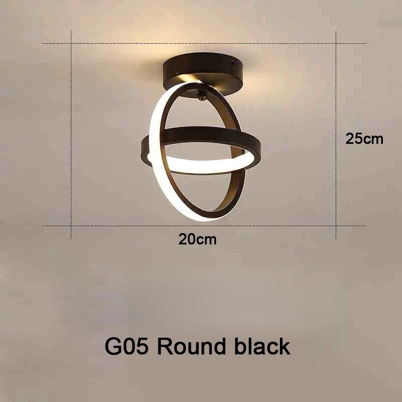 Moderne LED Deckenleuchte 2 Ringe