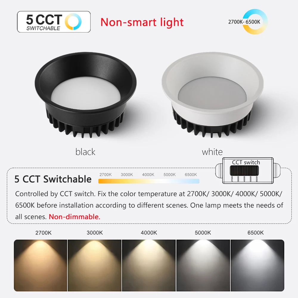 Zigbee 5 CCT Schaltbar Matter DALI Einbau-LED Schmaler Rand