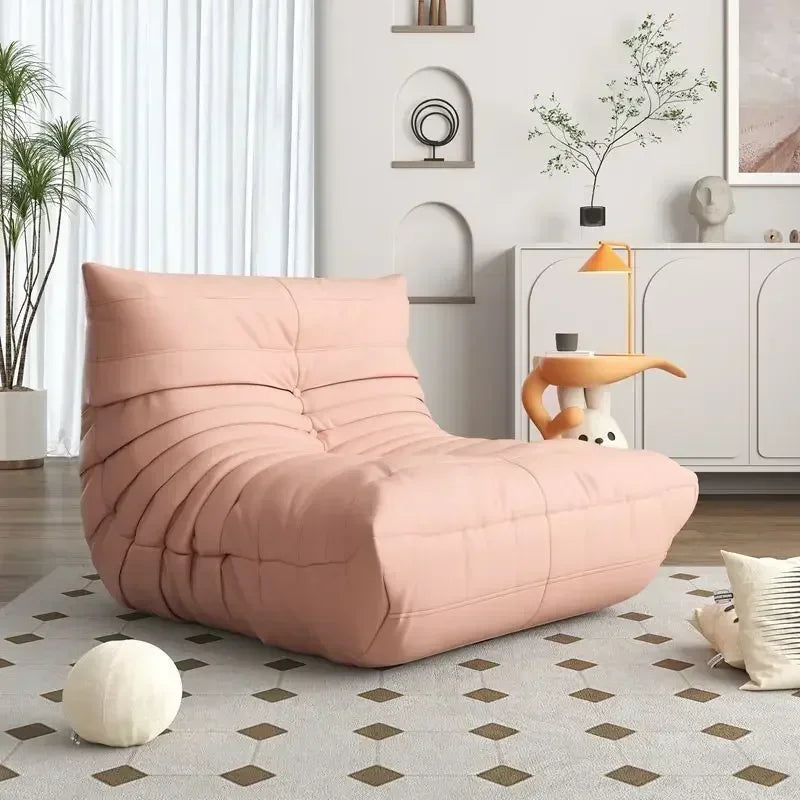 Fireside Chair Armless Lazy Floor Sofa Couch Soft Lounge Accent Chair for Living Room Bedroom Salon Single Bean Bag Chair