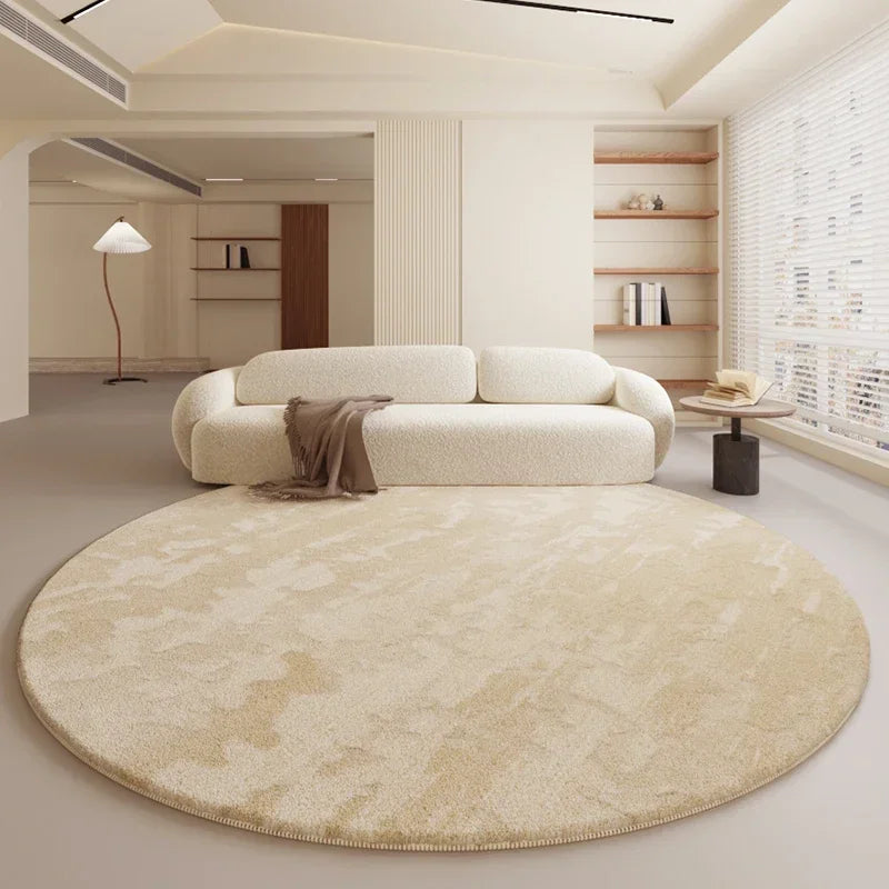 Creme-Stil Runder Teppich für Schlafzimmer