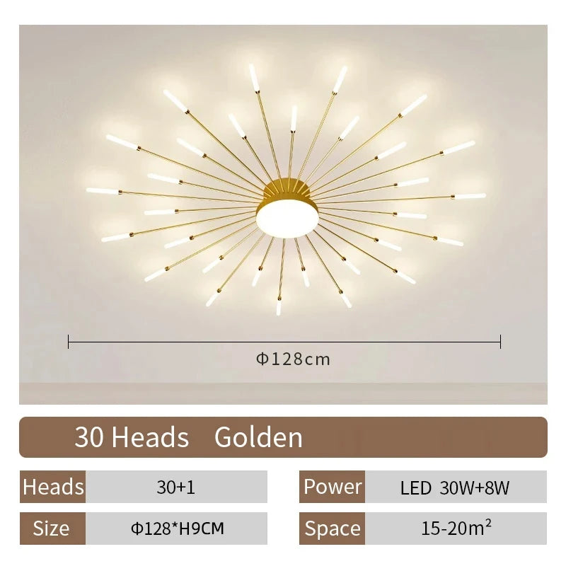 Moderne Designer LED Deckenlampe - Kreative Spiral-Leuchte für Wohnzimmer und Esszimmer