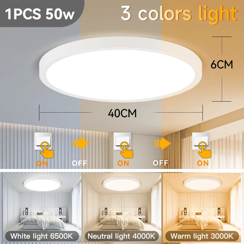 LED Deckenlampe AC220V 3 Farben Dimmbar