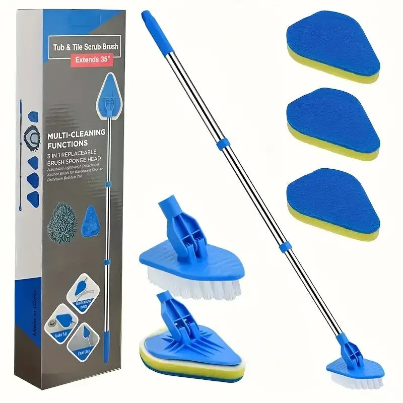 2-in-1 Ausziehbare Wannen- & Fliesenschrubber-Bürste