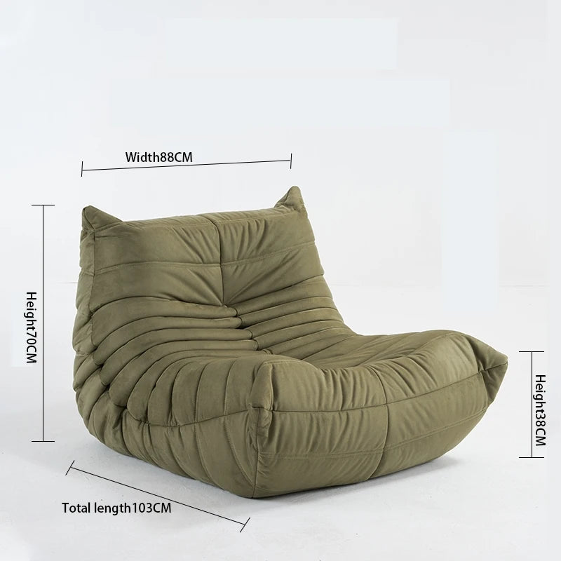 Caterpillar Lounge Sessel – Moderner Lazy Sofa für Balkon & Büro