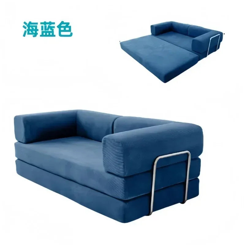 Elegant Italian Compressed Sofa Minimalist Retro Corduroy Sofa Bed Foldable Washable Customizable For Living Room