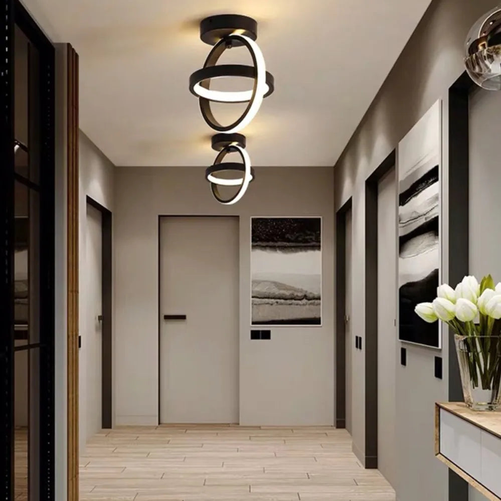 Moderne LED Deckenleuchte 2 Ringe