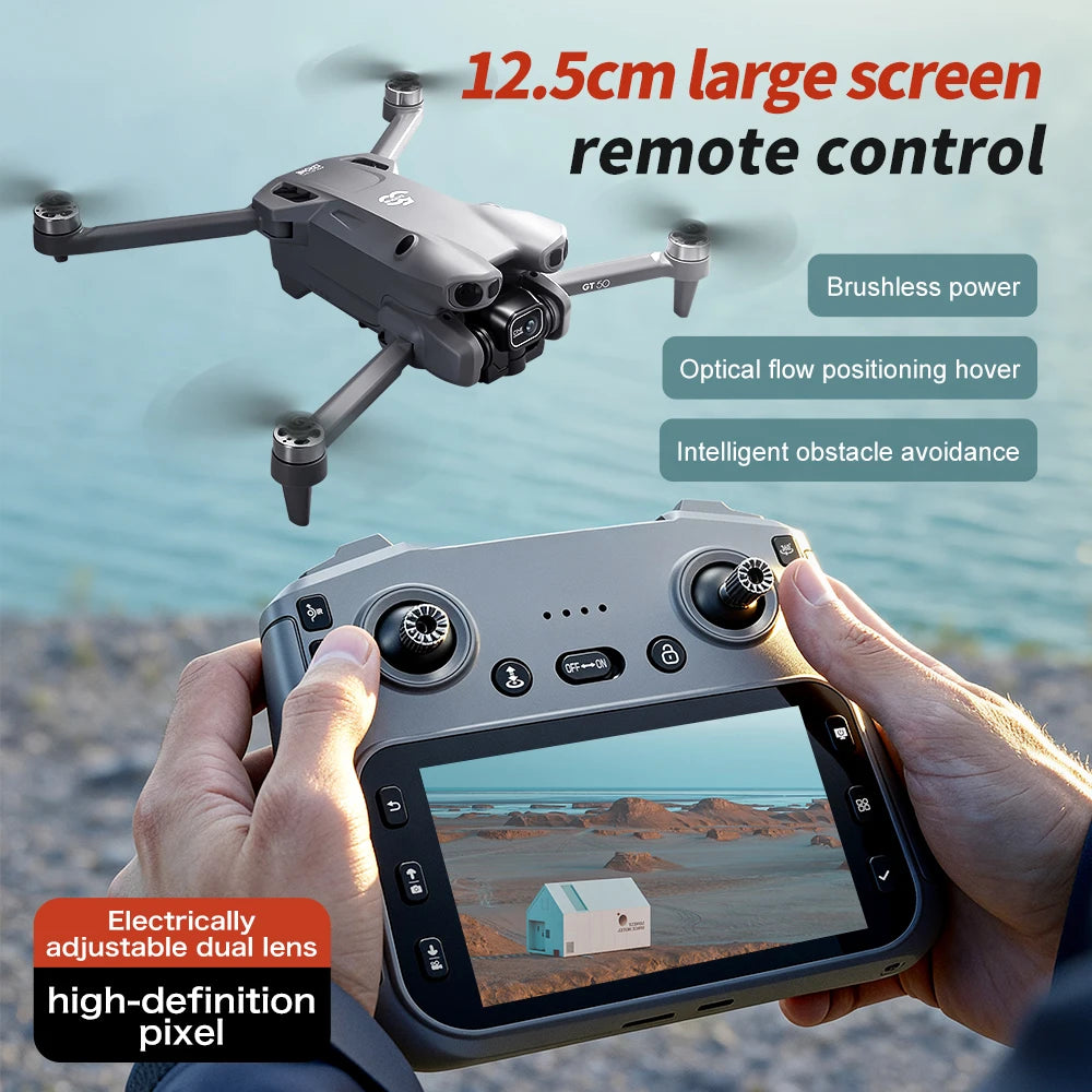 GT50 Luftaufnahme Drohne mit Hinderniserkennung - HD Brushless Quadcopter mit Fernbedienung
