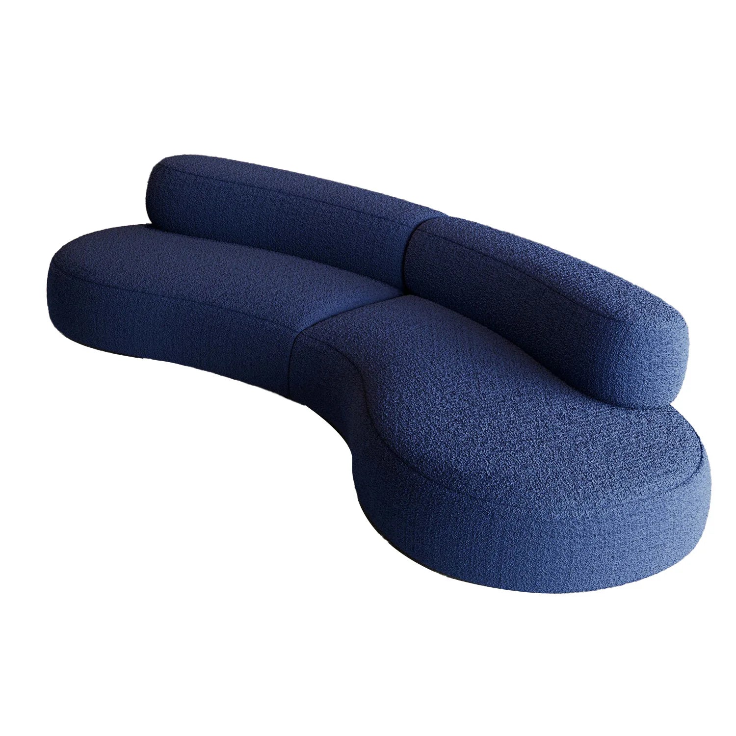 Beiges Minimalistisches Samt Geschwungenes Sofa-Set
