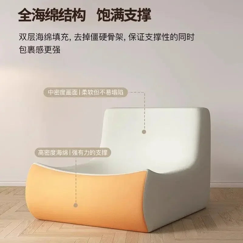Fireside Chair Armless Lazy Floor Sofa Couch Soft Lounge Accent Chair for Living Room Bedroom Salon Single Bean Bag Chair
