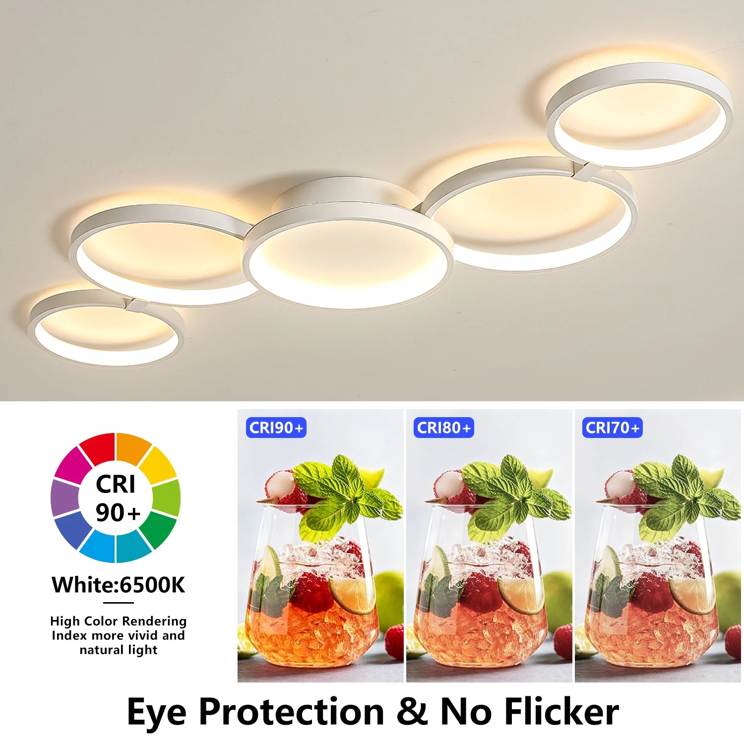 LED Deckenleuchte 110V-220V 3 Farben App Bluetooth Dimmbar