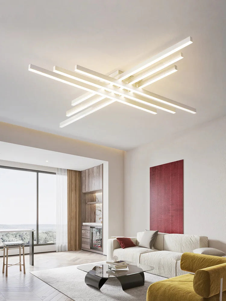 Schwarzer Quadratischer Kronleuchter Schlafzimmer Lampe