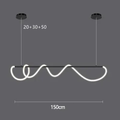 Nordischer LED Schlauch-Kronleuchter