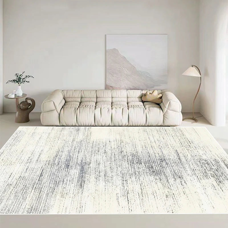 Luxus Wohnzimmer Teppich Grau - Moderner Flur Teppich waschbar für Schlafzimmer und Wohnbereich