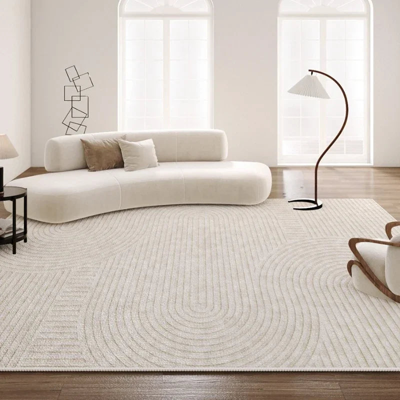 Beige Wohnzimmer Großflächen-Teppich