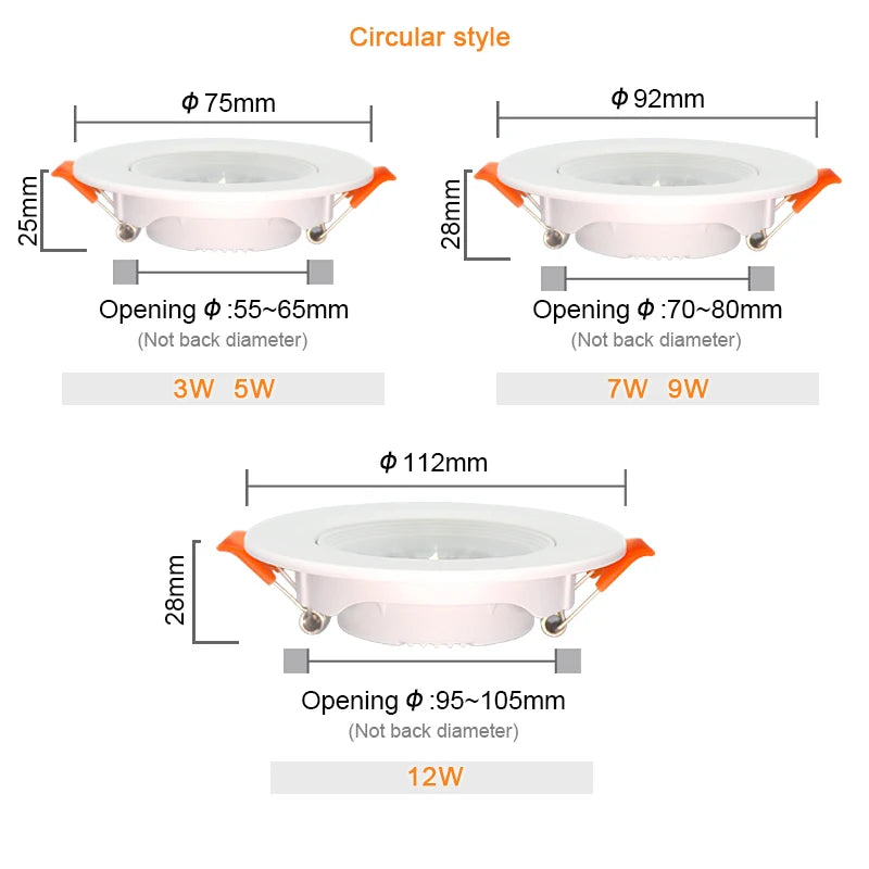 10er-Set LED Downlights 7W 9W Spotlights