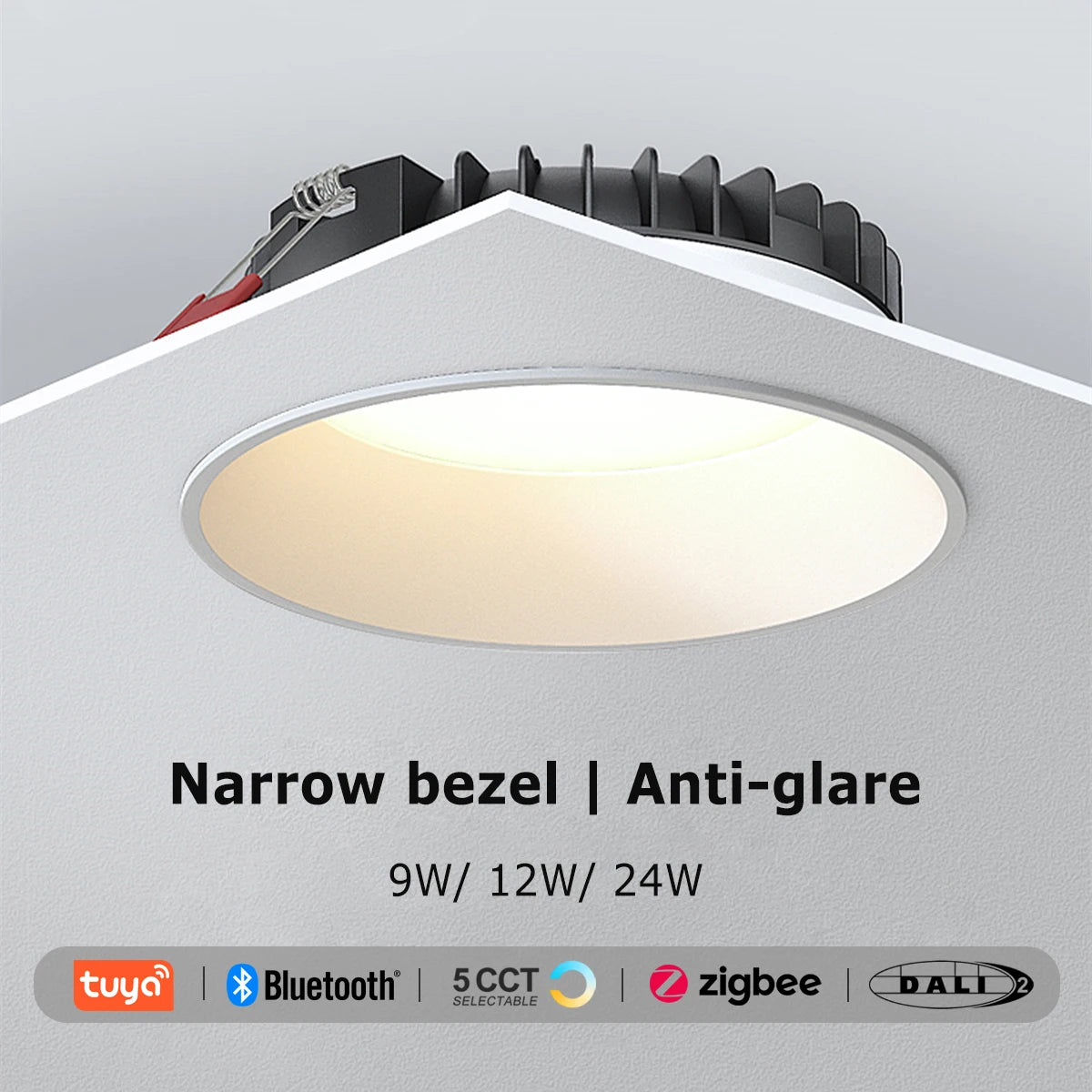 Zigbee 5 CCT Schaltbar Matter DALI Einbau-LED Schmaler Rand