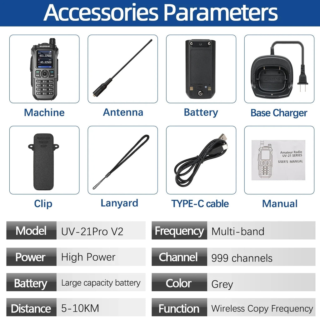 Baofeng UV 21 Pro Walkie-Talkie mit Wireless Copy