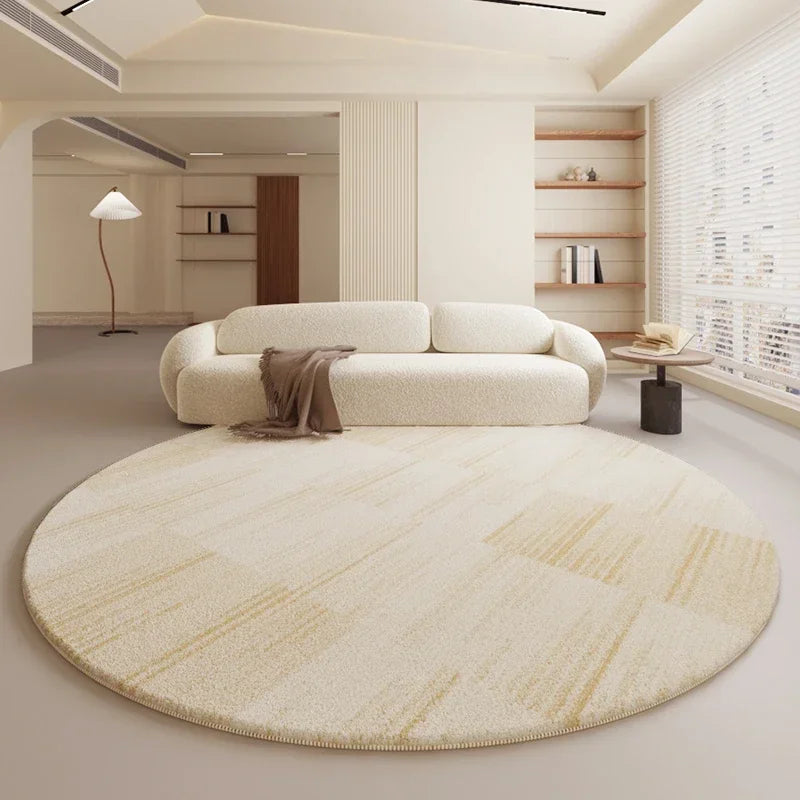 Creme-Stil Runder Teppich für Schlafzimmer